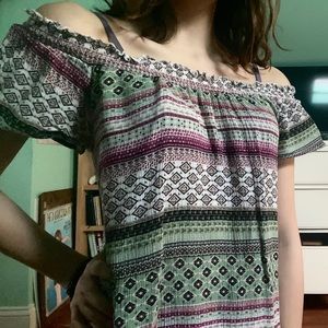 Off-the-shoulder blouse